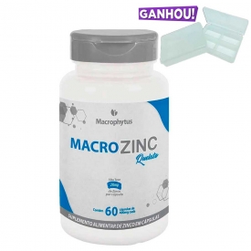 KIT ZINCO QUELATO 28MG 60 CÁPSULAS MACROPHYTUS PORTA CÁPSULAS