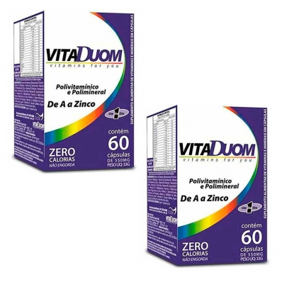 KIT 2X MULTIVITAMÍNICO VITADUOM 60 CÁPSULAS DUOM