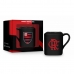 CANECA PORCELANA QUADRADA 220ML TIMES DE FUTEBOL BRASFOOT
