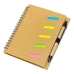 CADERNETA DE ANOTAÇÕES ESPIRAL COM BLOCO TIPO POST IT E CANETA