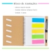 CADERNETA DE ANOTAÇÕES ESPIRAL COM BLOCO TIPO POST IT E CANETA