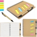 CADERNETA DE ANOTAÇÕES ESPIRAL COM BLOCO TIPO POST IT E CANETA